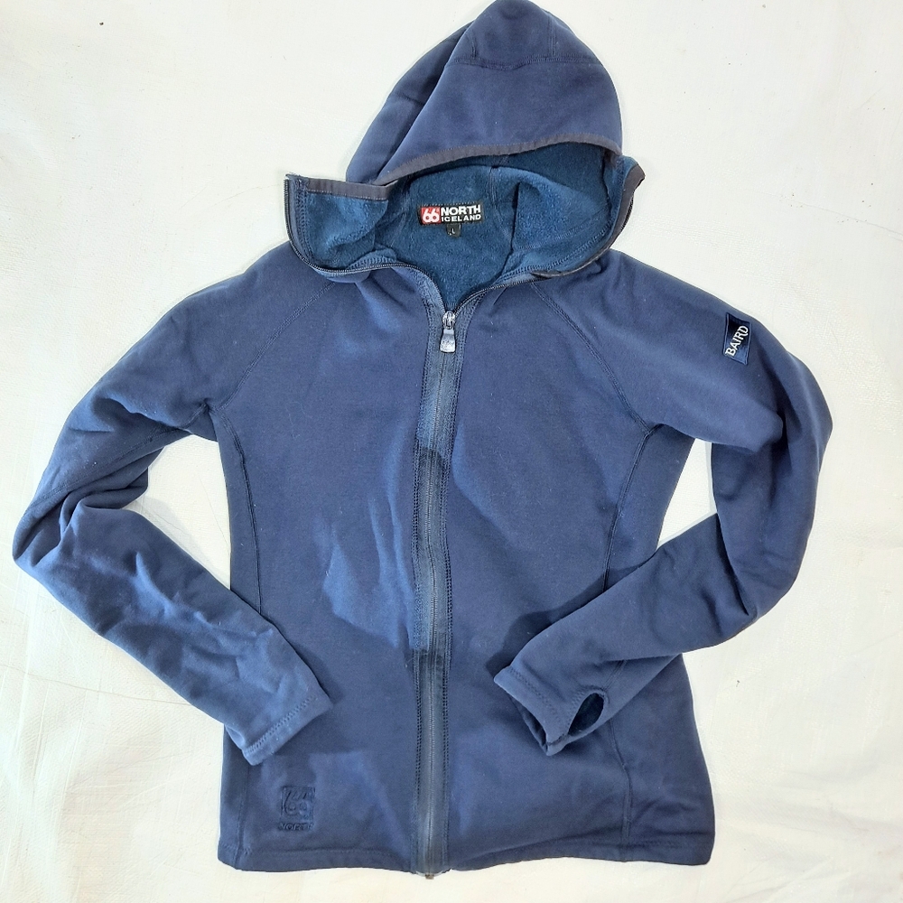 66 North Iceland Navy Blue Hooded Jacket